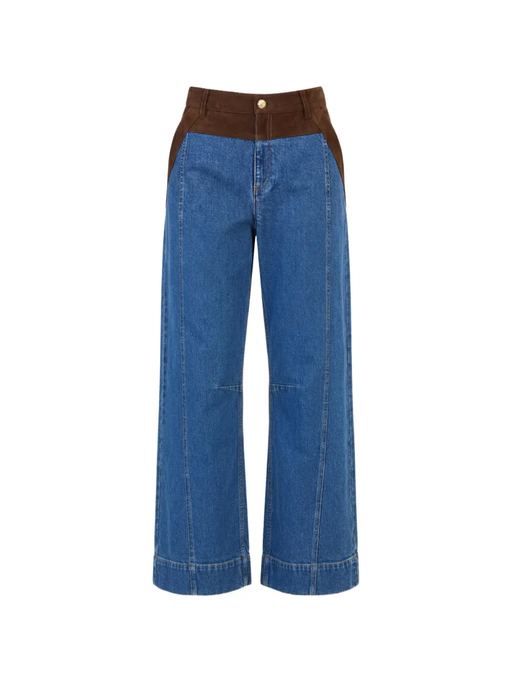 Cinq A Sept Dillon contrast-panel jeans Blauw