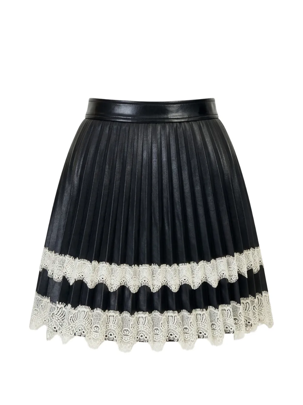 Cinq A Sept Laney Minirock mit Spitzenbesatz - Schwarz