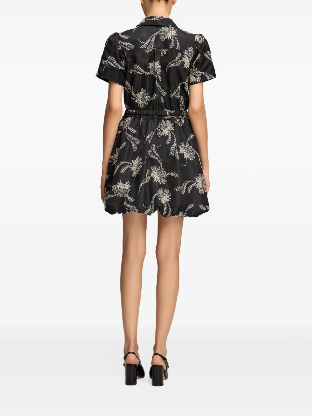 Cinq A Sept Ophelie Paisley Fan mini dress Zwart
