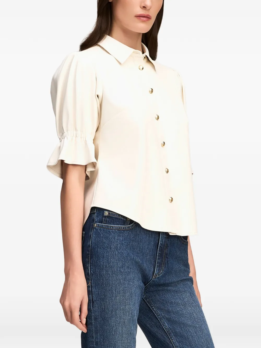 Cinq A Sept Fiona puff-sleeve shirt Wit