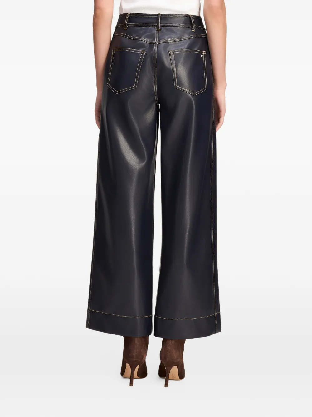Cinq A Sept Betsy faux-leather trousers Blauw