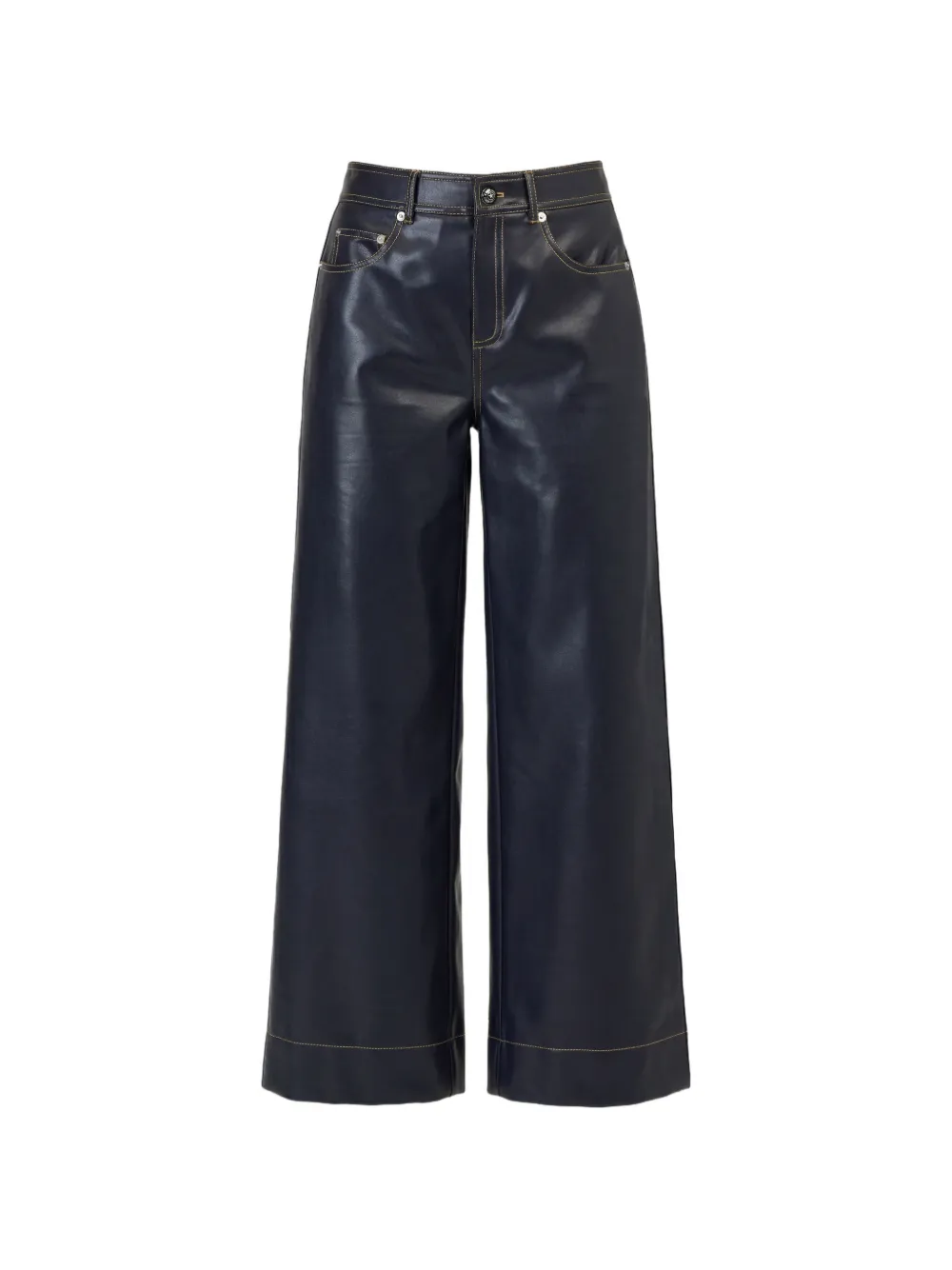 Cinq A Sept Betsy faux-leather trousers Blauw