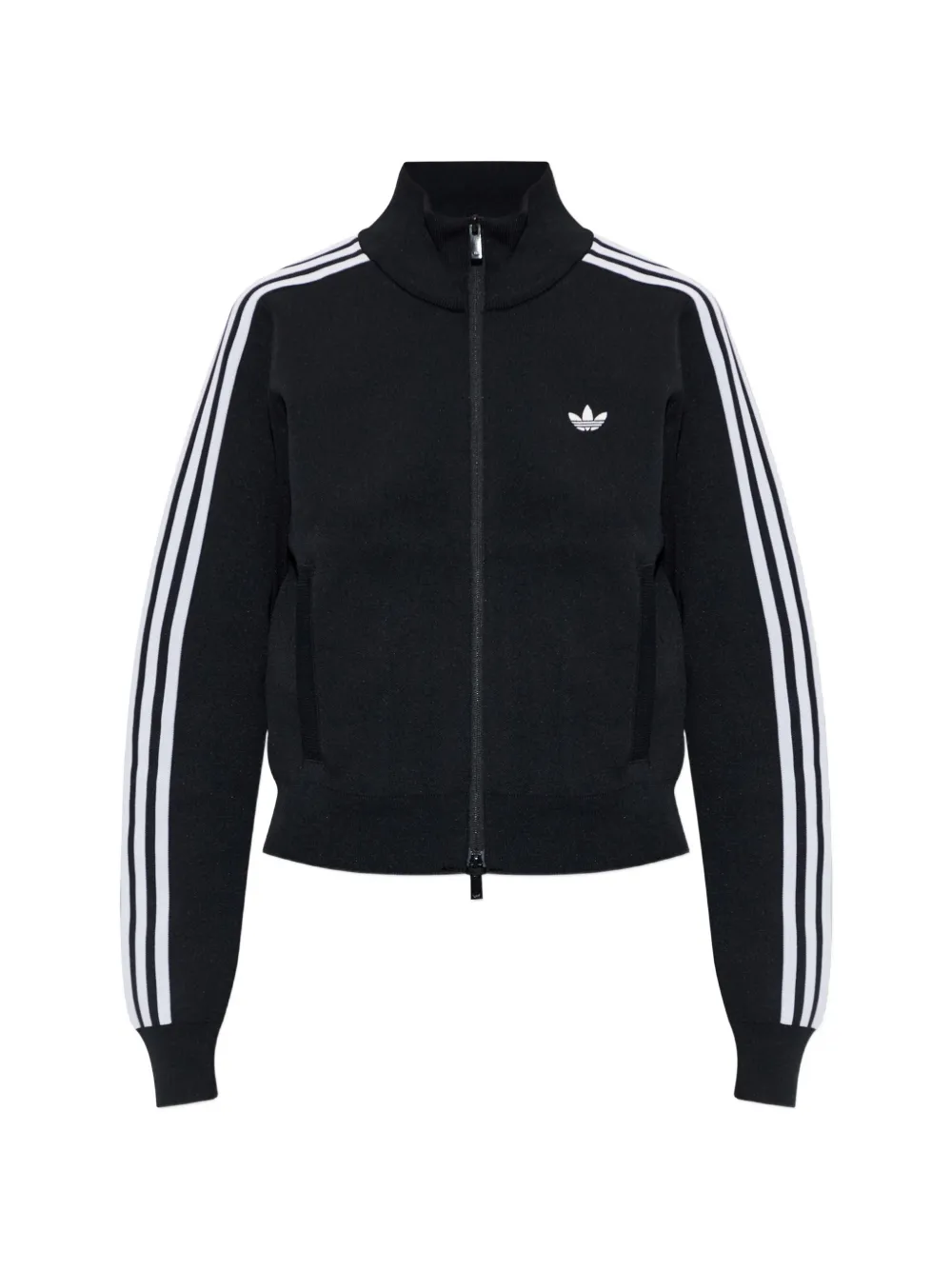 adidas logo-embroidered side-stripe sweatshirt - Schwarz