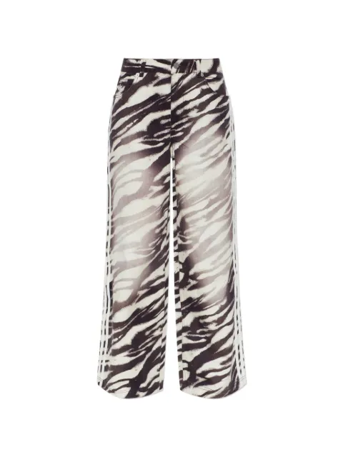 adidas Adilenium Season 6 zebra-print wide-leg denim pants