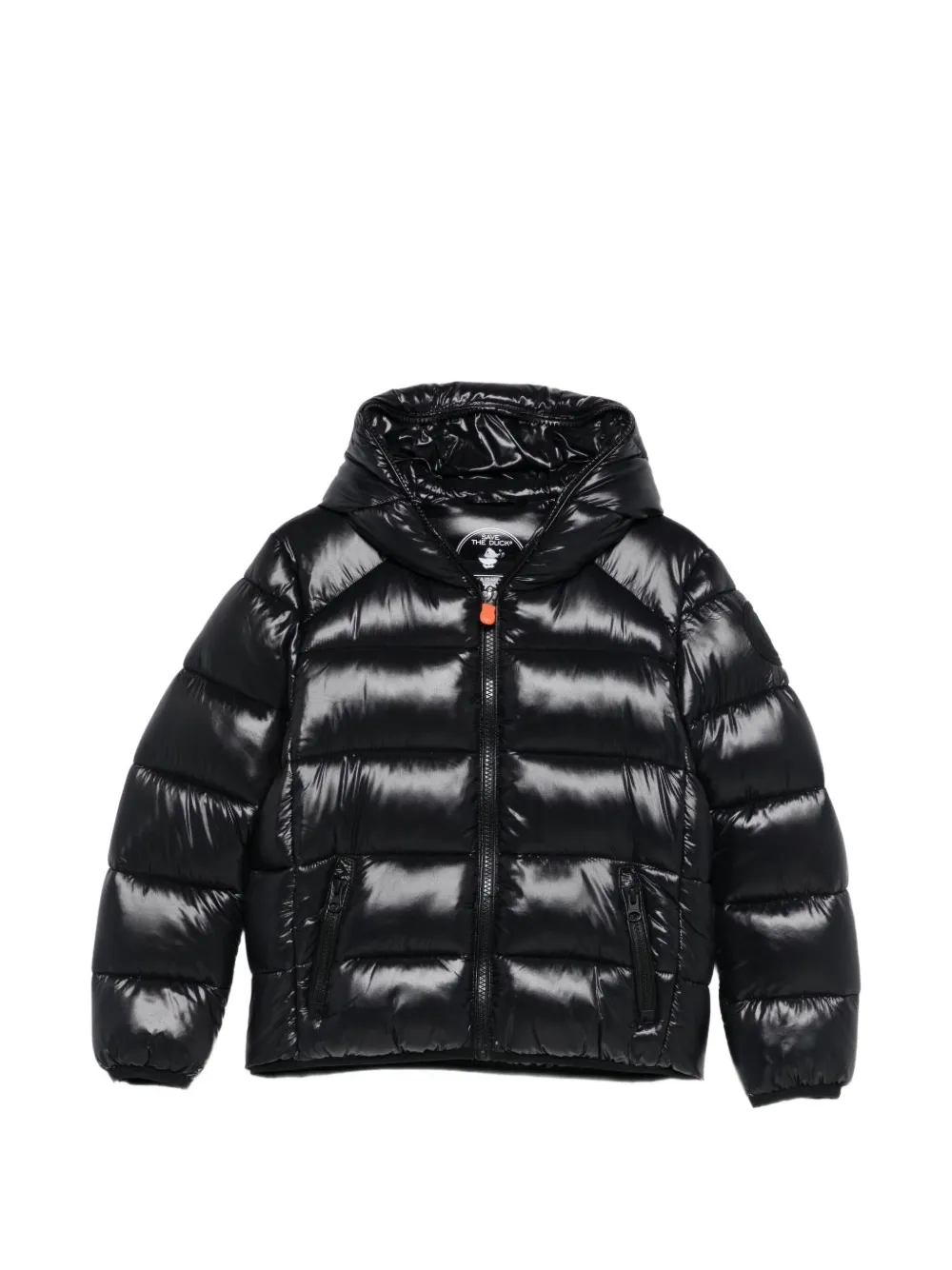 Save The Duck Kids Artie quilted hooded jacket Zwart