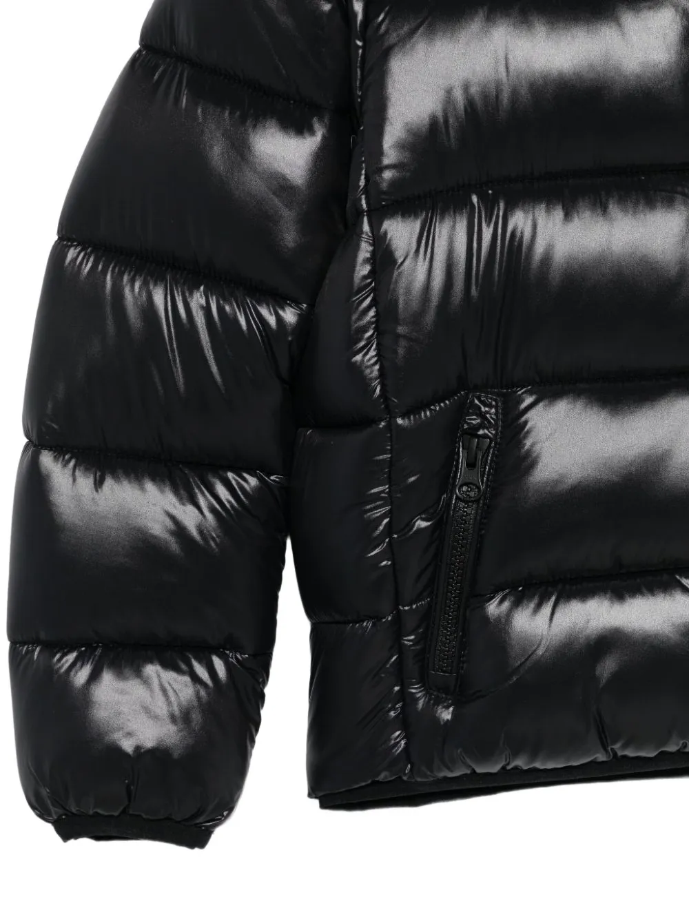 Save The Duck Kids Artie quilted hooded jacket Zwart