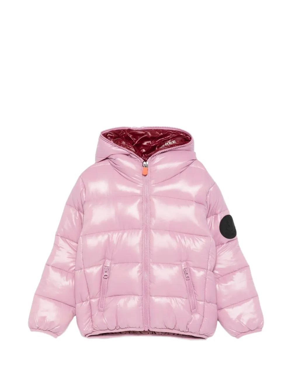 Save The Duck Kids Kate quilted hooded jacket Roze