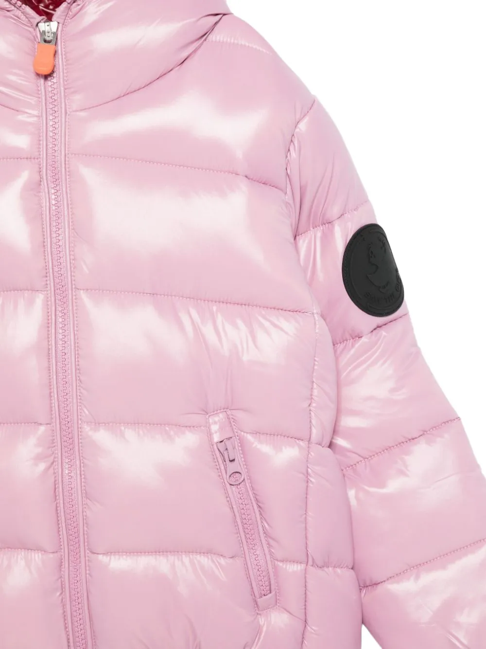Save The Duck Kids Kate quilted hooded jacket Roze