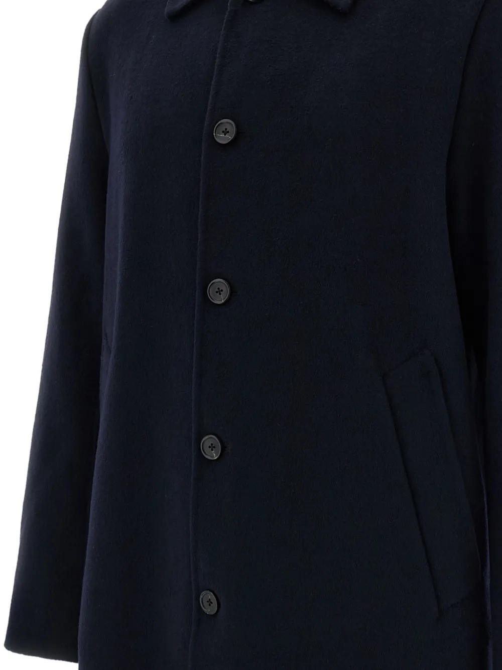 Paul Smith single-breasted spread-collar coat Blauw