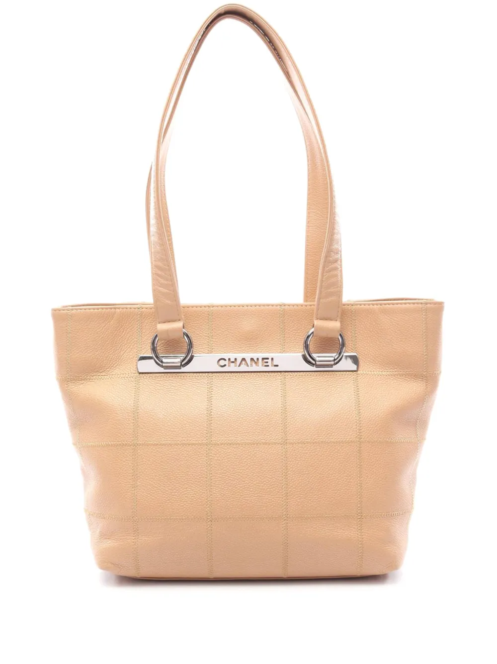 CHANEL Pre-Owned 2005-2006 Caviar Leather Chocolate Bar tote bag - Nude