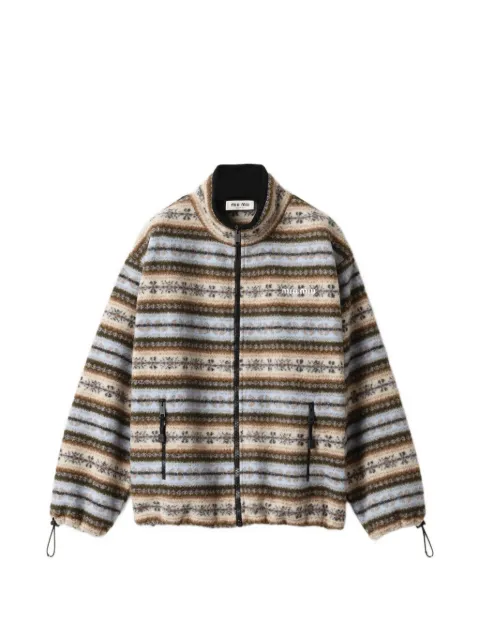 Miu Miu cotton fleece zipper jacket