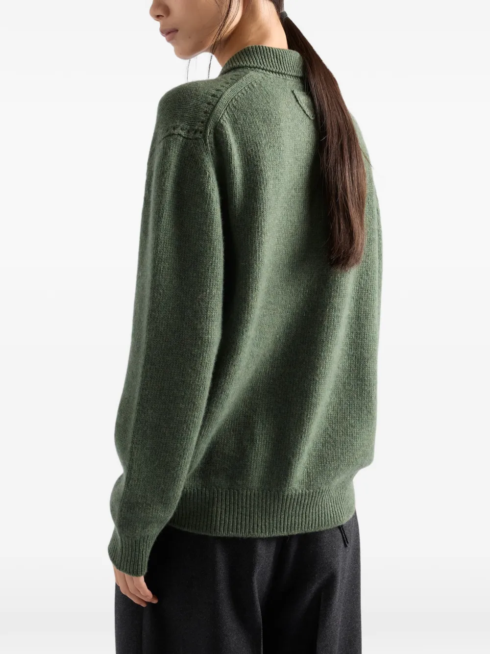 Prada Re-Cashmere polotrui Groen