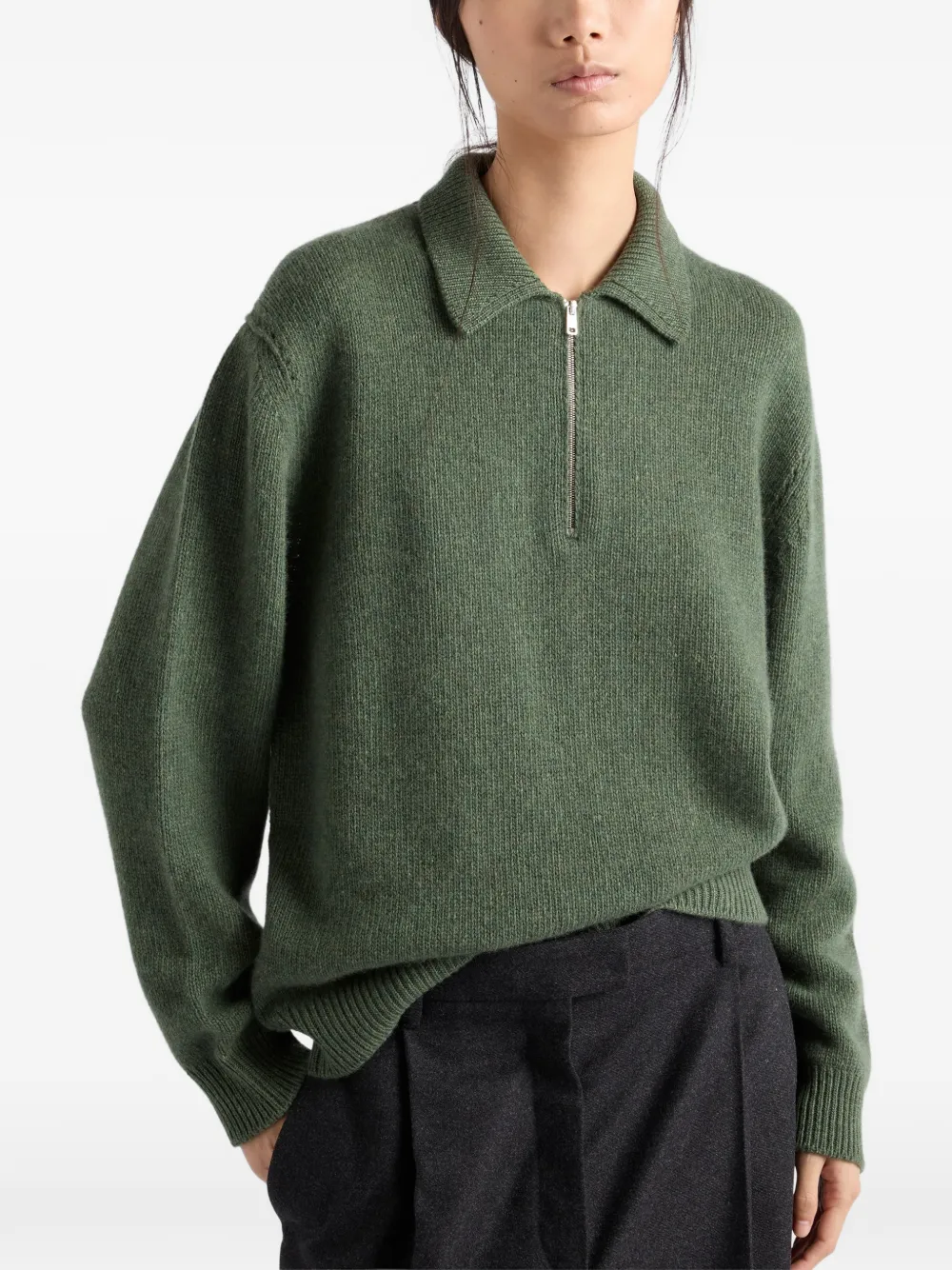 Prada Re-Cashmere polotrui Groen