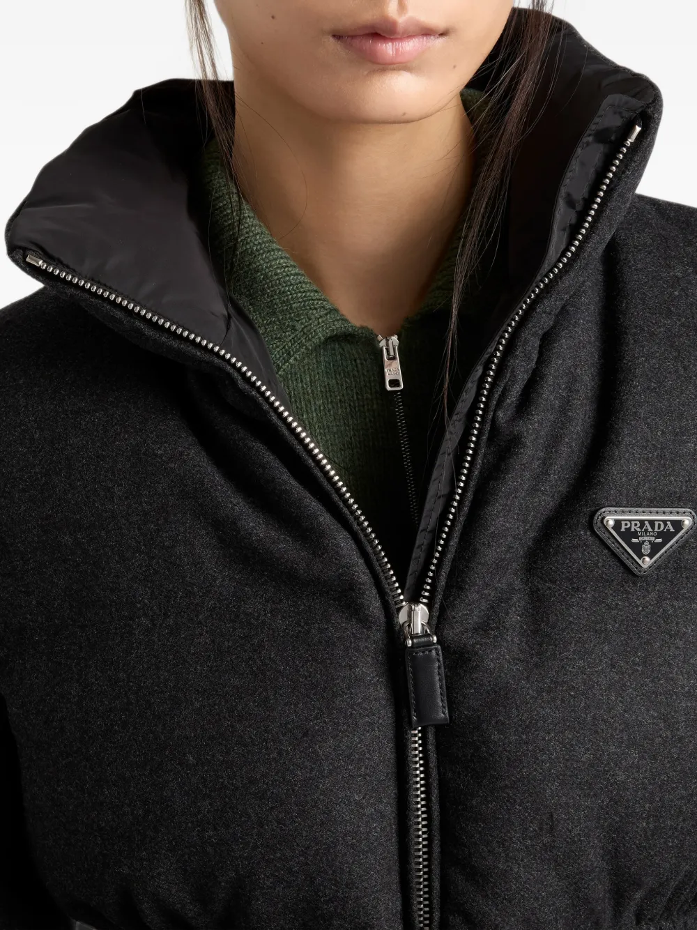 Prada Re-Cashmere polotrui Groen