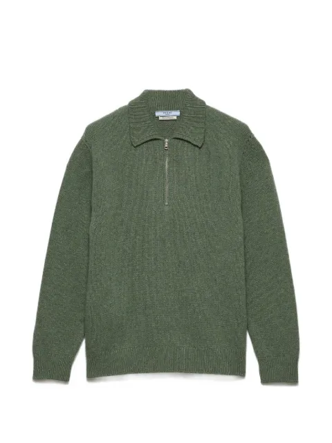 Prada Re-Cashmere polo-sweater