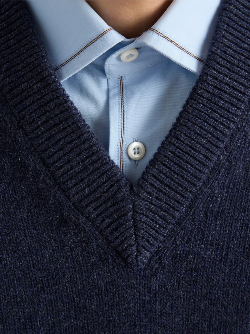 Prada Re-Cashmere V-neck sweater Blauw