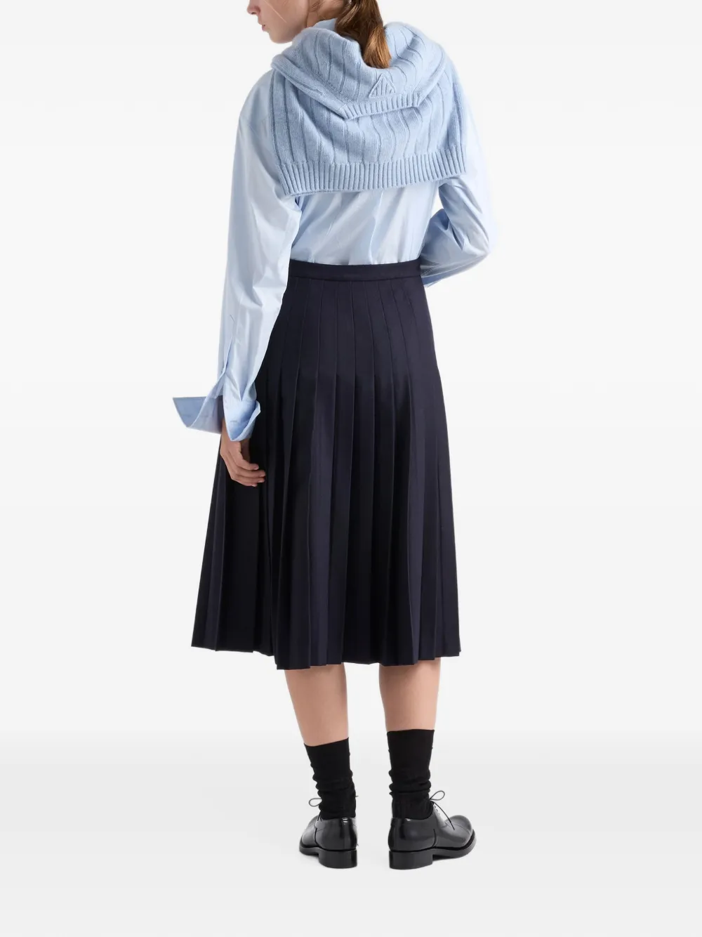 Prada Re-Cashmere trui met ronde hals Blauw