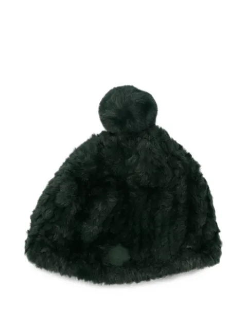 Save The Duck Kids pom-pom faux-fur beanie hat