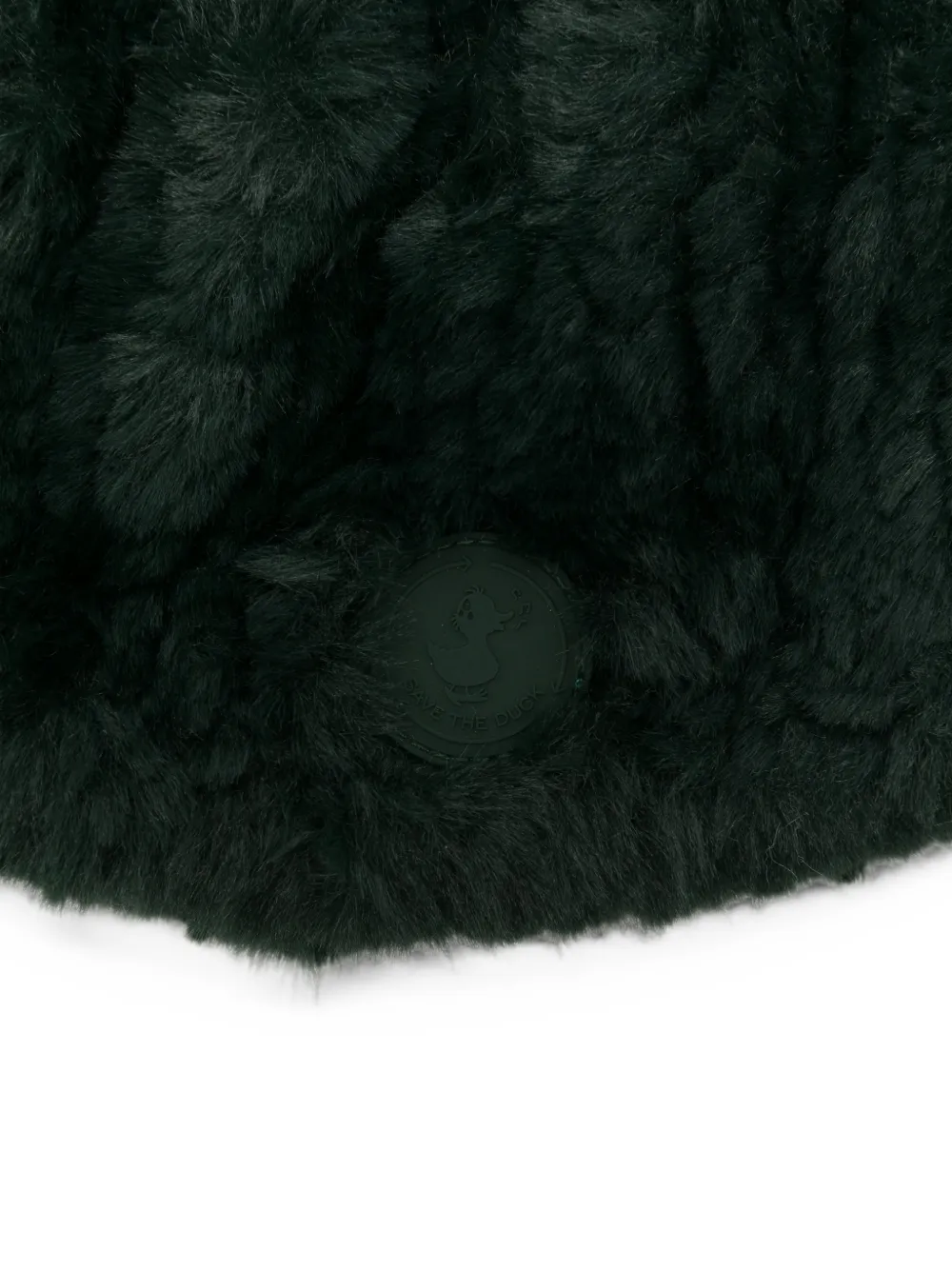 Save The Duck Kids pom-pom faux-fur beanie hat Groen