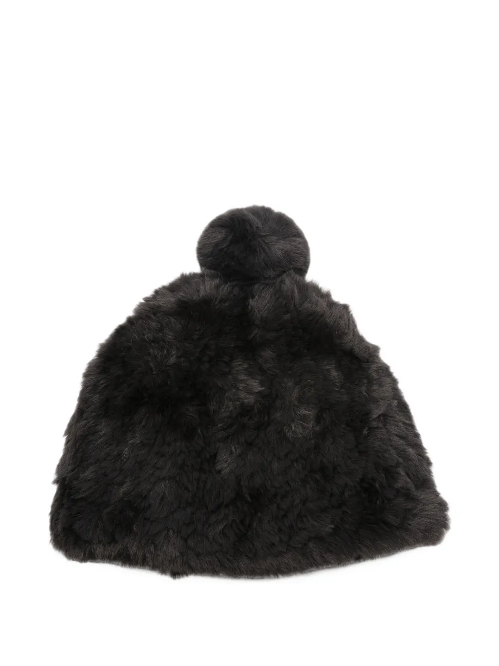 Save The Duck Kids faux-fur pompom beanie hat Zwart