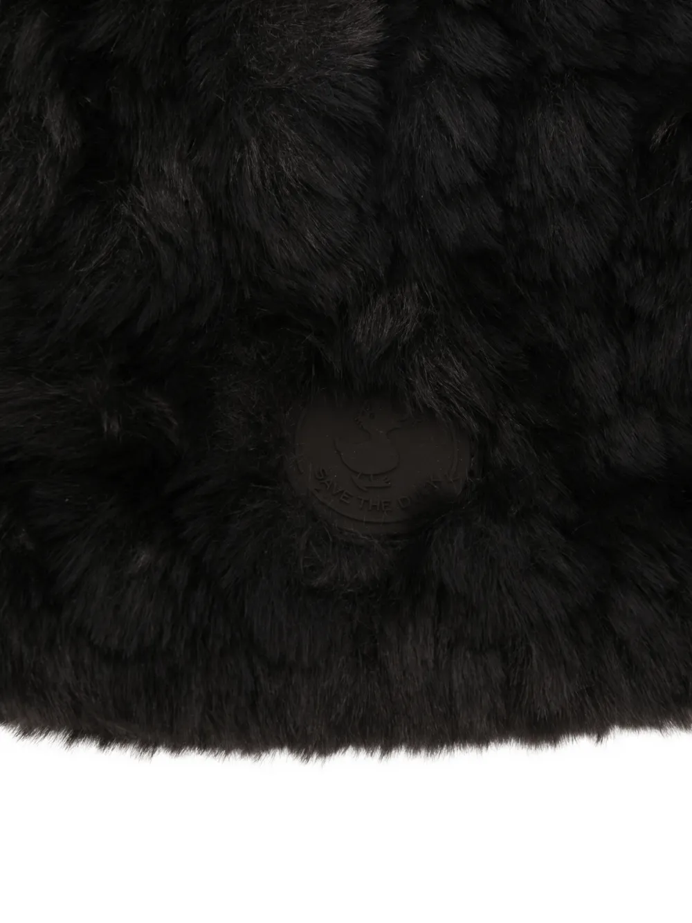 Save The Duck Kids faux-fur pompom beanie hat Zwart