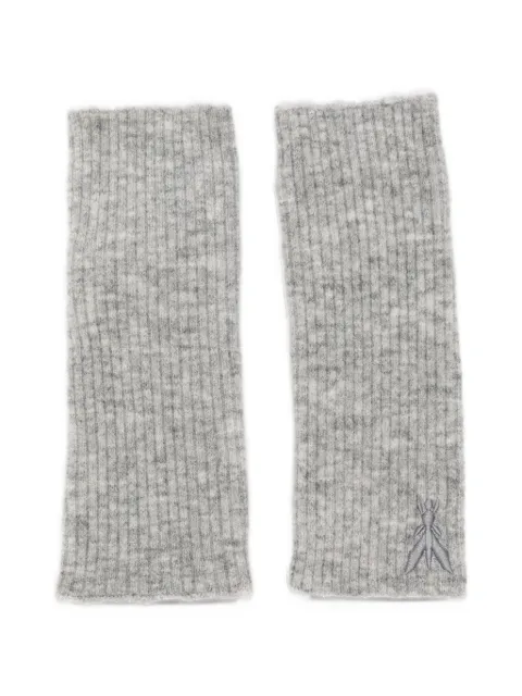 Patrizia Pepe ribbed-knit Fly-embroidered gloves
