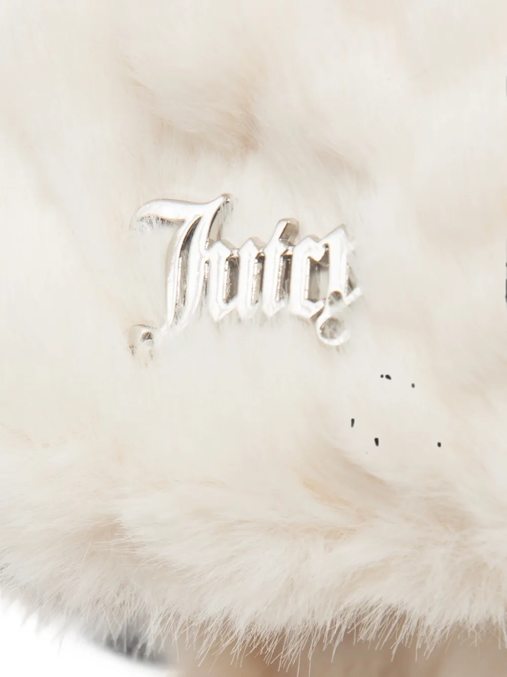 Juicy Couture Hoed met imitatiebont en pompon Wit