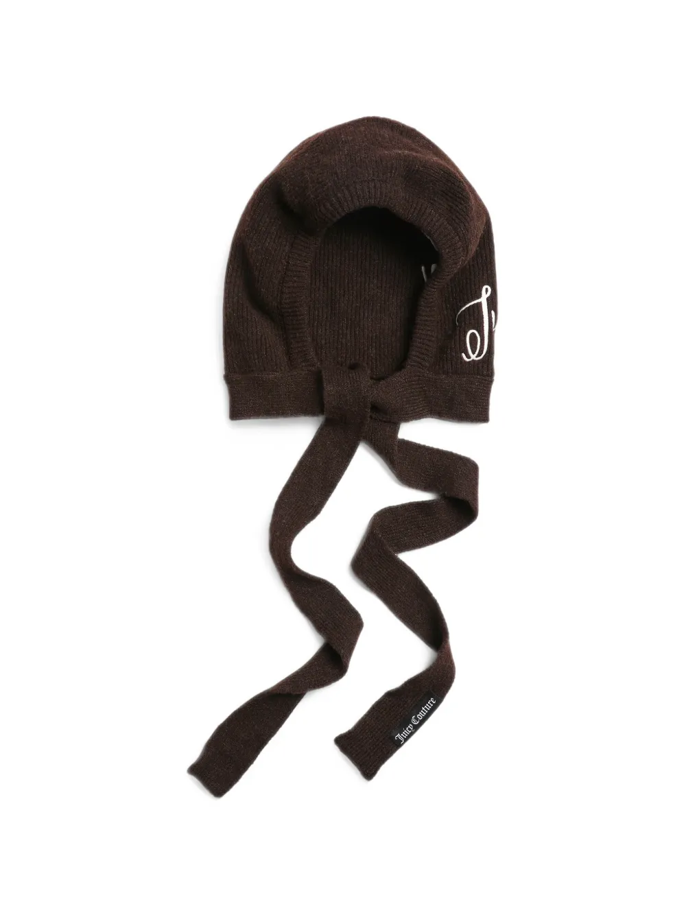 Juicy Couture logo-embroidered tie-fastening bonnet - Braun