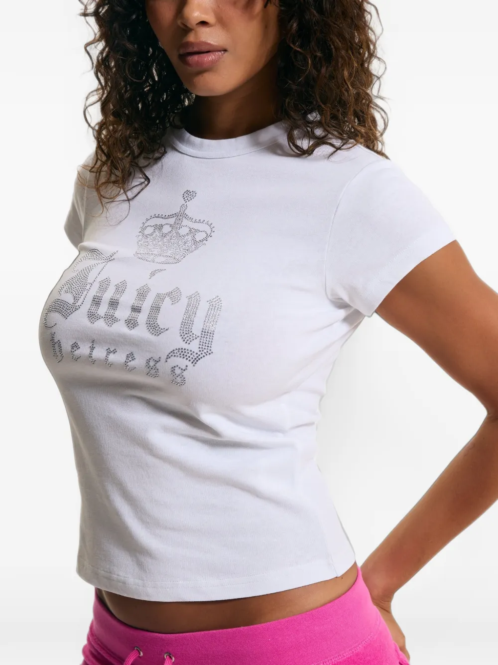 Juicy Couture Heiress diamante T-shirt Wit