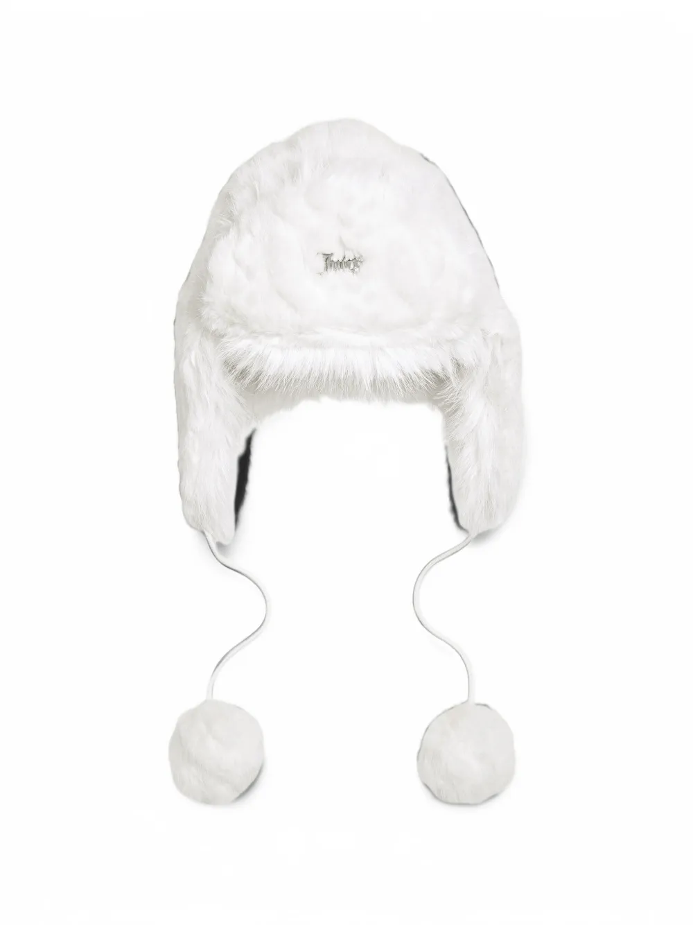Juicy Couture pom-pom trapper hat - Weiß