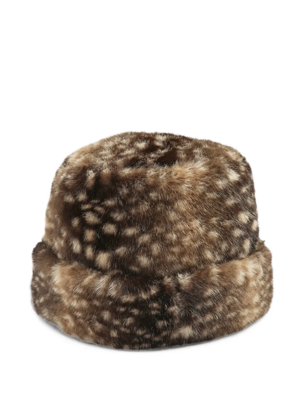 Juicy Couture Hoed van imitatiebont met Bambi-print Bruin