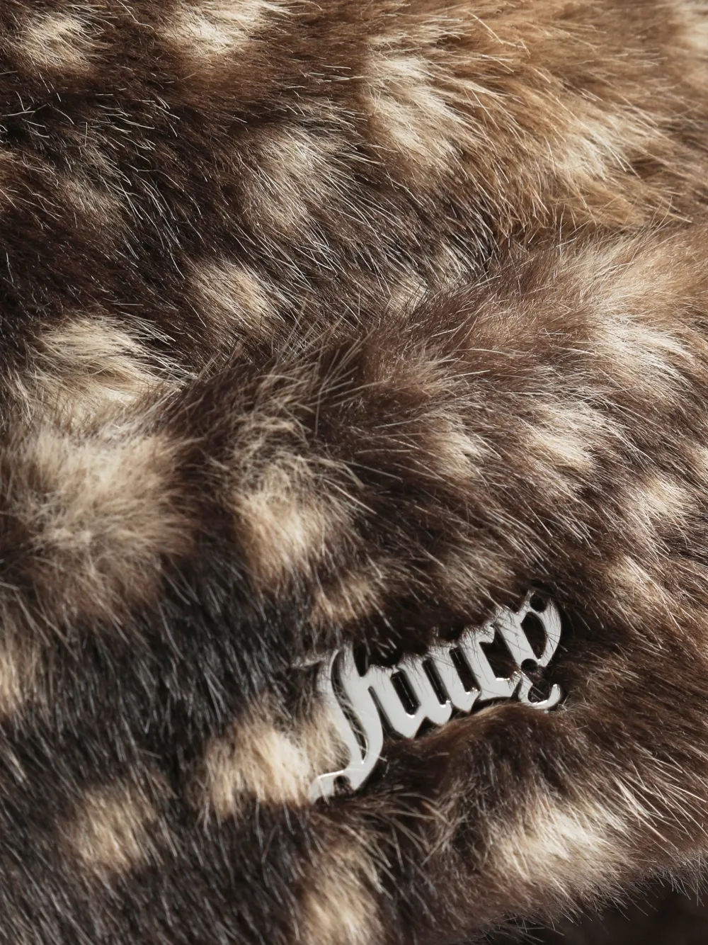 Juicy Couture Hoed van imitatiebont met Bambi-print Bruin