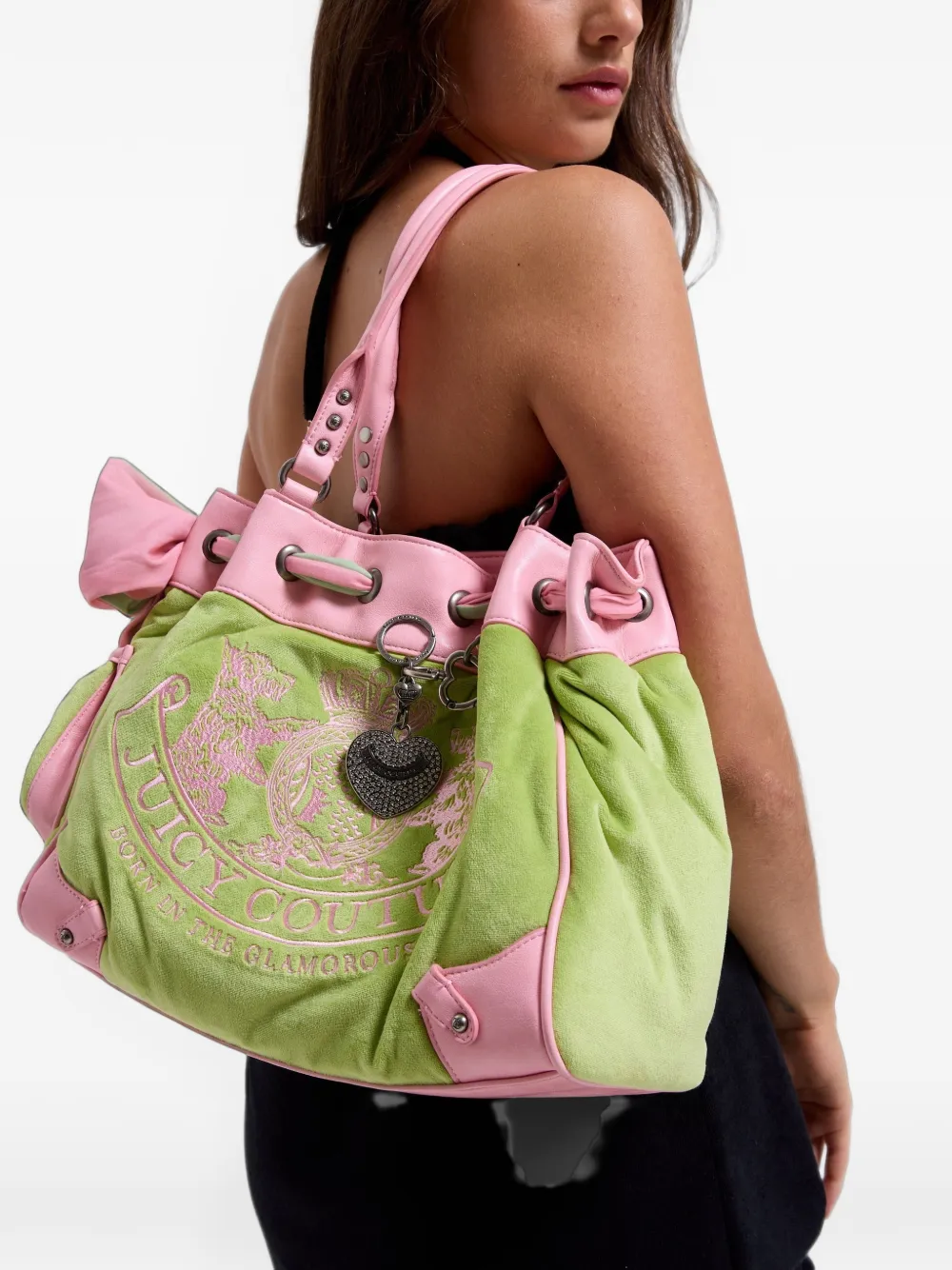 Juicy Couture Daydreamer shopper met geborduurd logo Groen