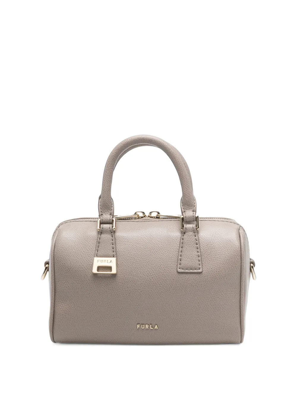 Furla mini Olivia Boston leather tote bag - Grigio