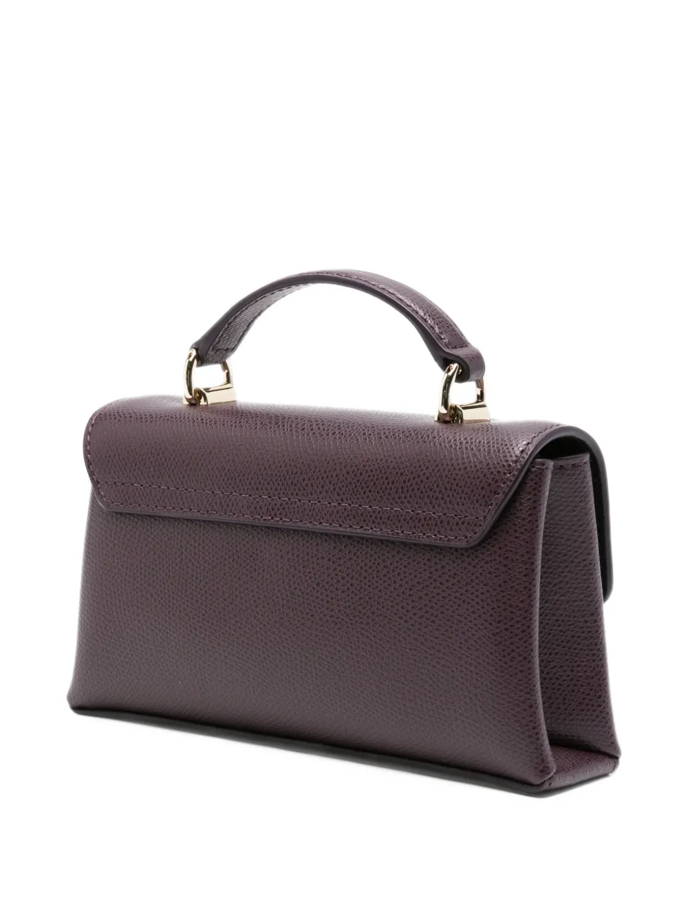 Furla 1927 grained leather tote bag Paars