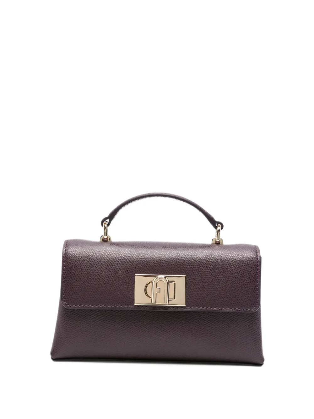Furla 1927 grained leather tote bag - Viola
