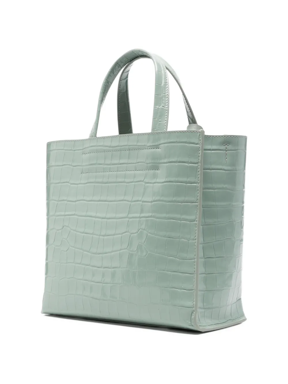 Furla croc-effect leather tote bag Groen