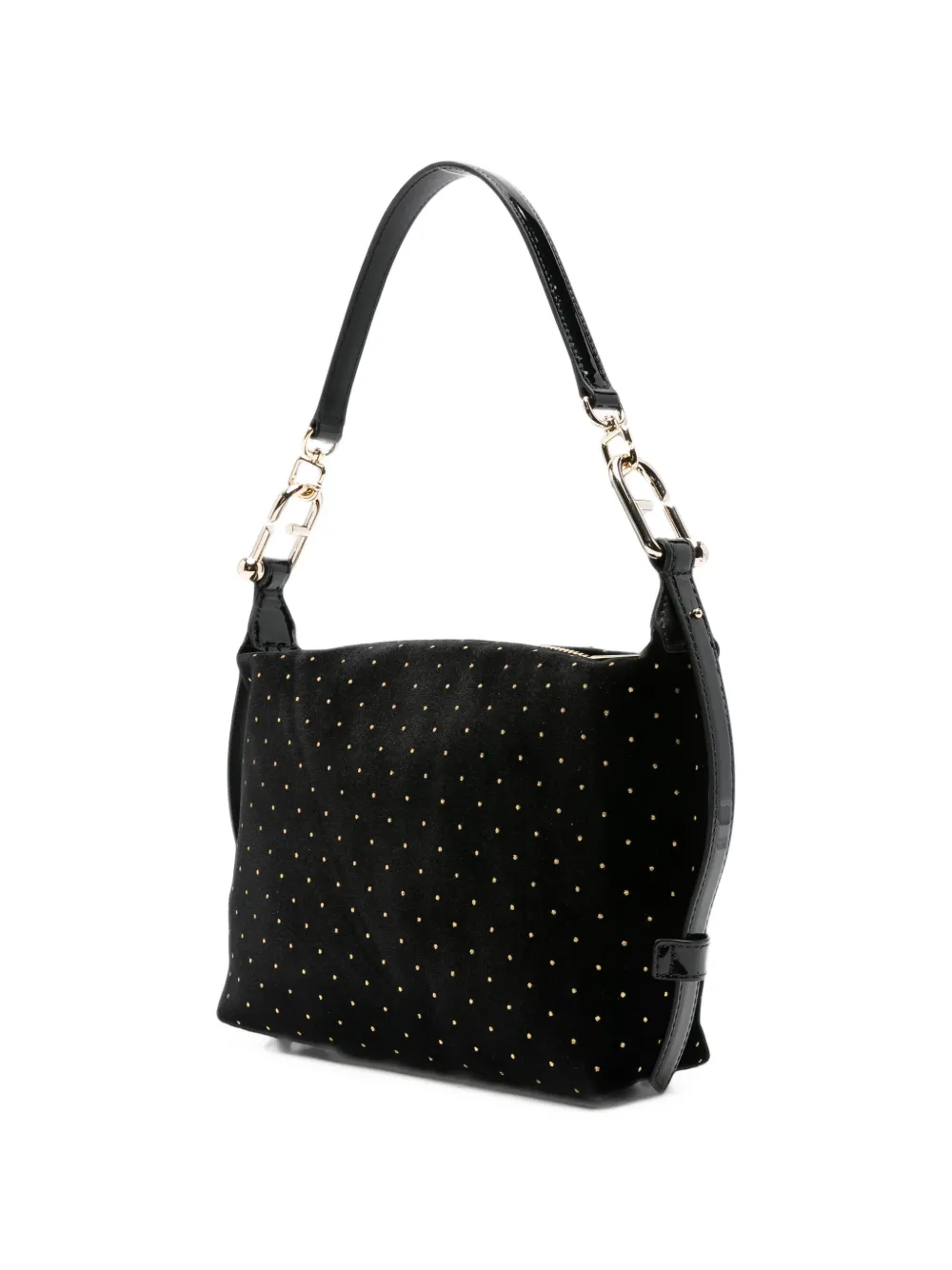 Furla studded velvet tote bag Zwart