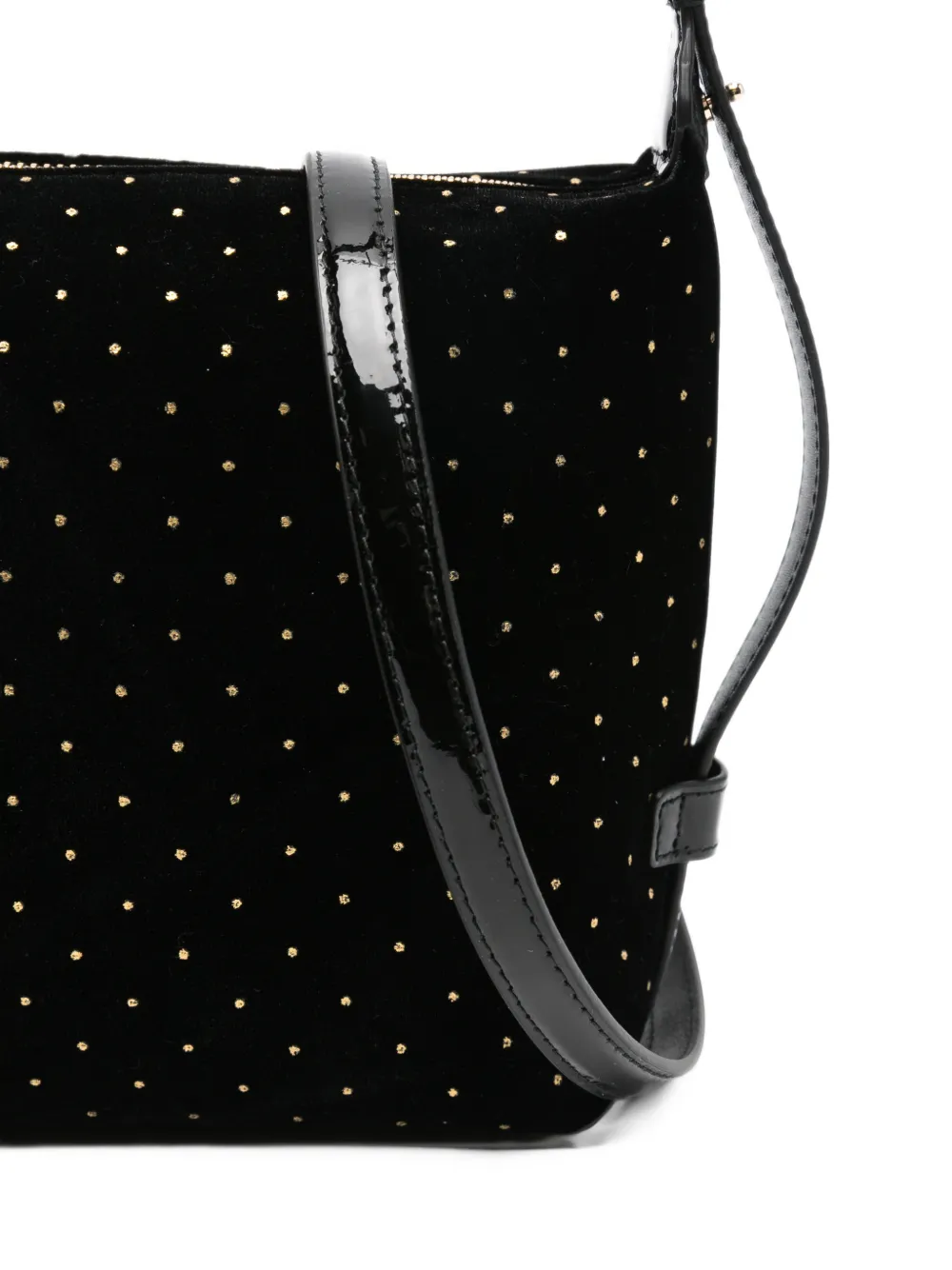 Furla studded velvet tote bag Zwart