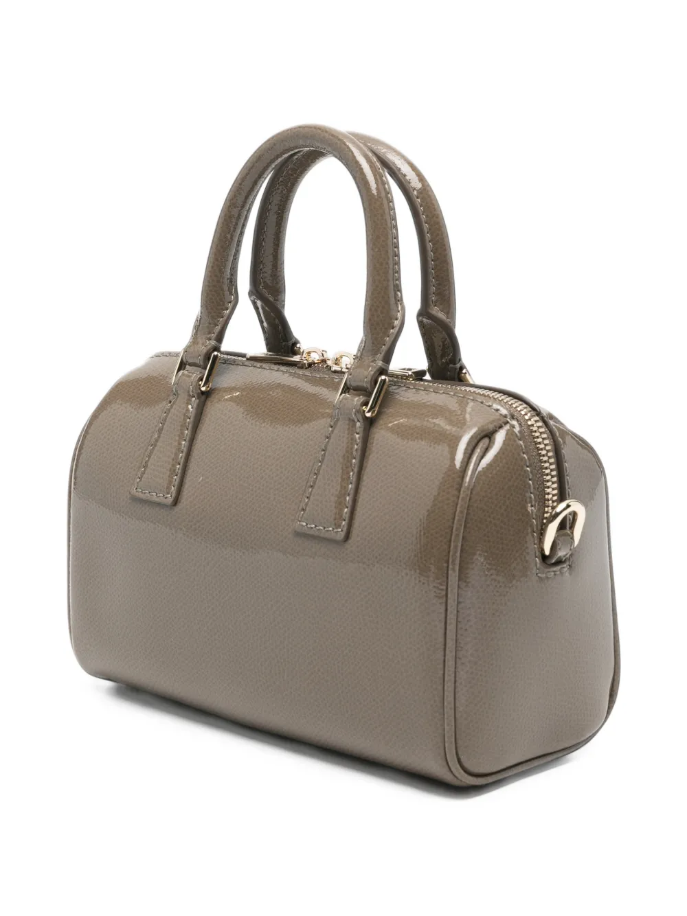 Furla Olivia Boston mini-shopper van lakleer Groen