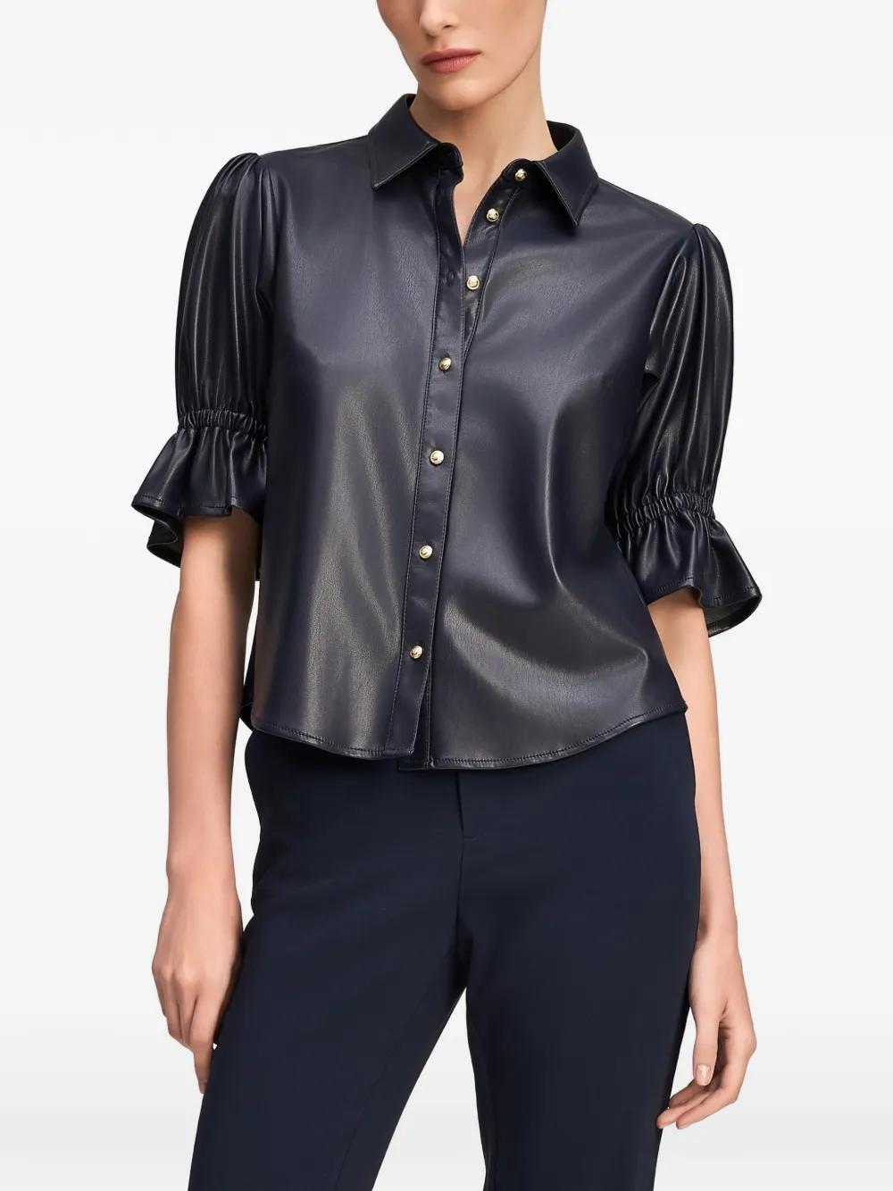 Cinq A Sept Fiona ruffled shirt Blauw