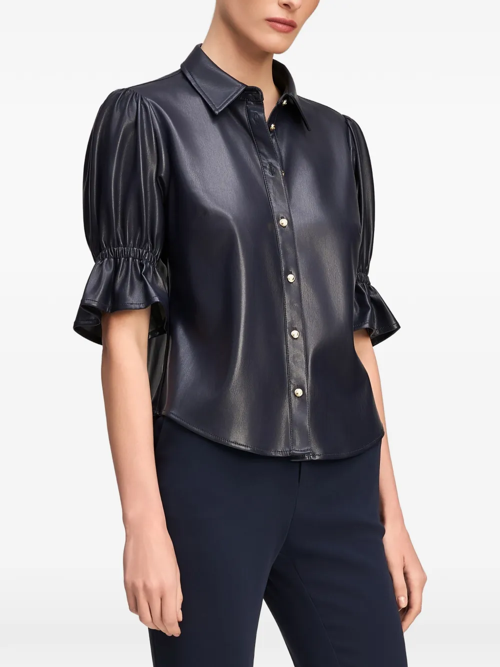 Cinq A Sept Fiona ruffled shirt Blauw