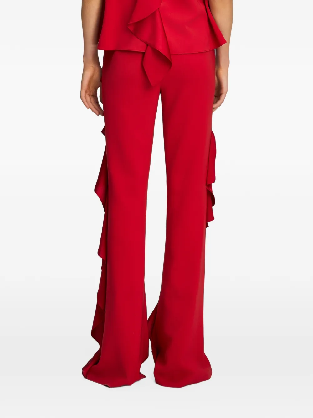 Cinq A Sept Selah ruffled trousers Rood