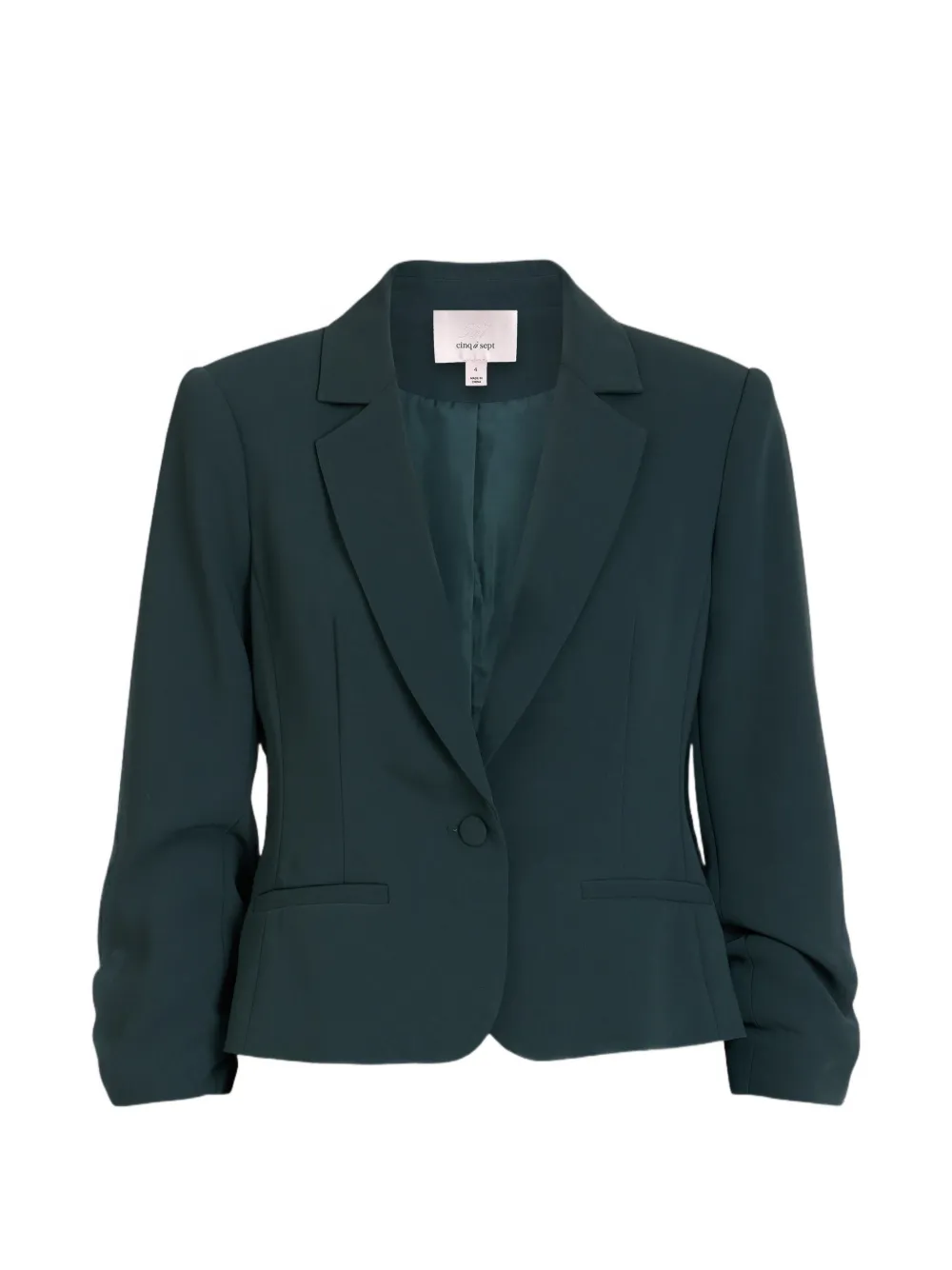 Cinq A Sept Le Petit Khloe Blazer mit gerafften Ärmeln - Grün
