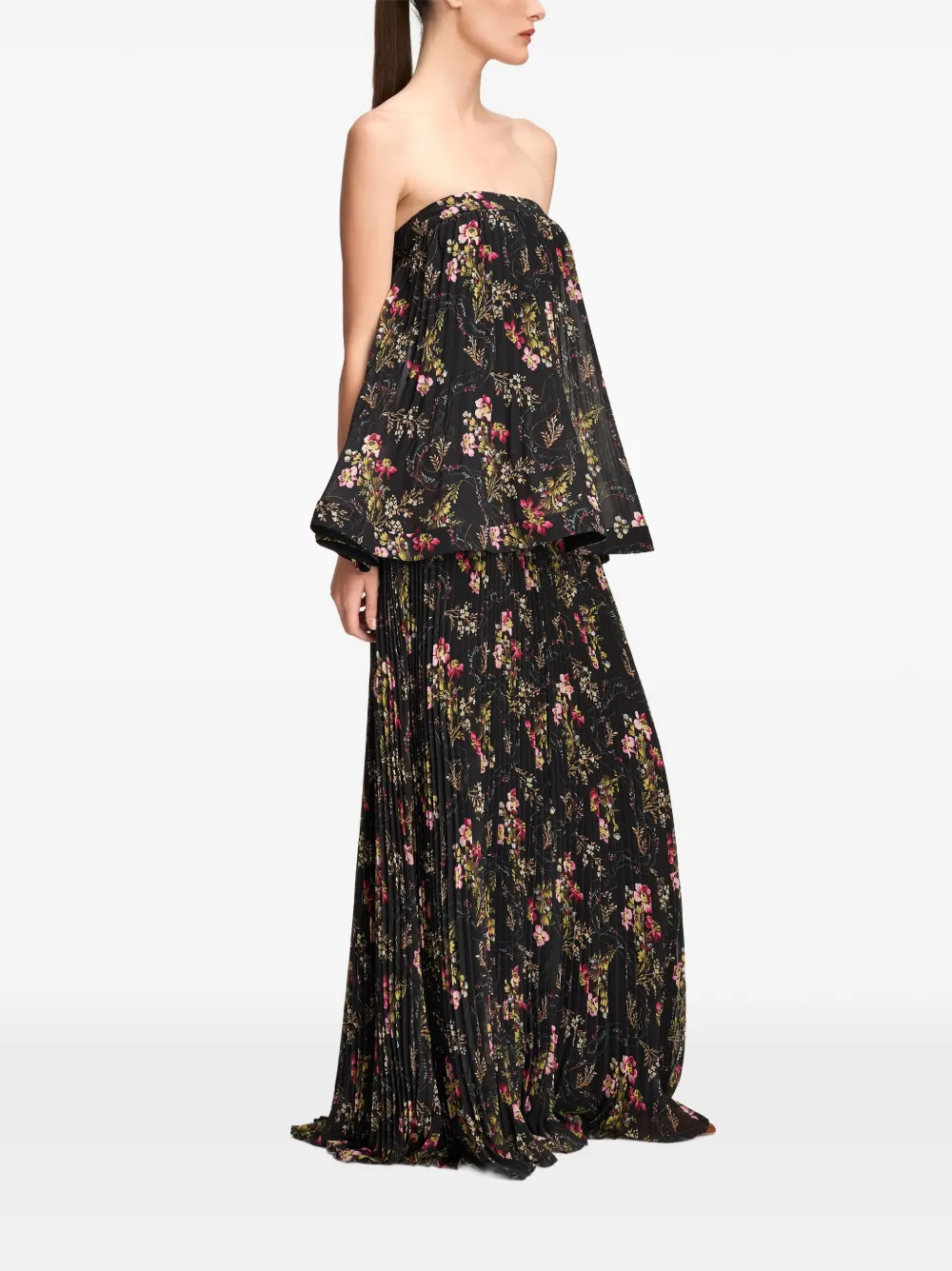 Cinq A Sept Rosaline Love Letter floral-print maxi dress Zwart