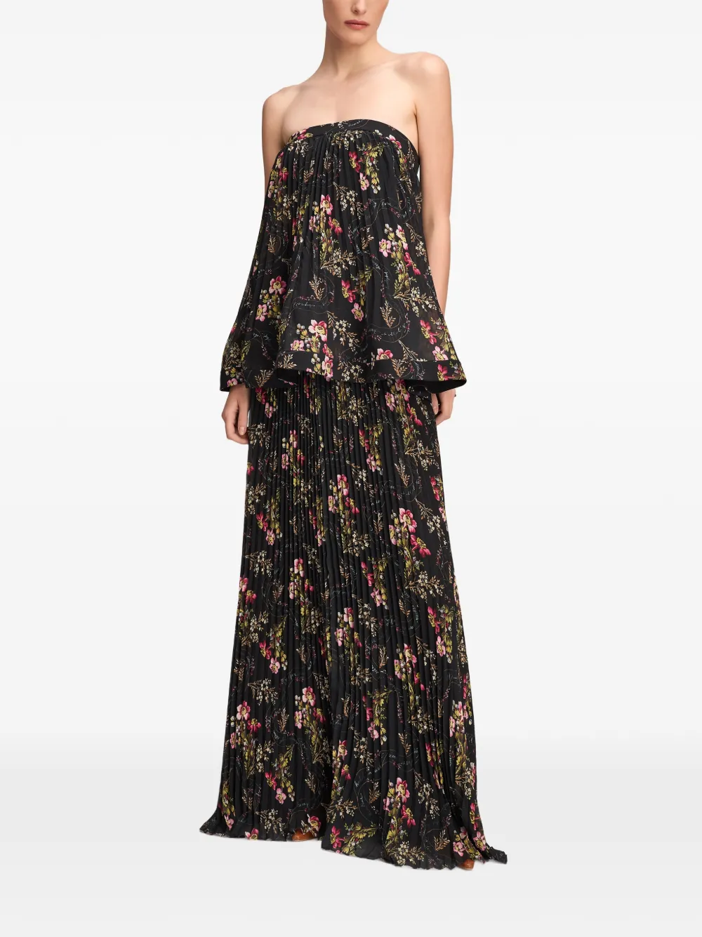Cinq A Sept Rosaline Love Letter floral-print maxi dress Zwart