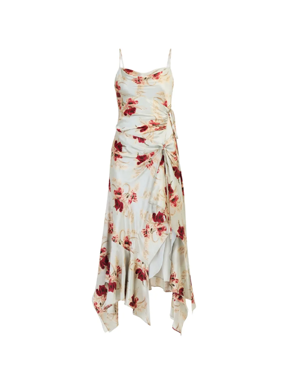 Cinq A Sept Ambroisine Wilted Poppy silk maxi dress Blauw