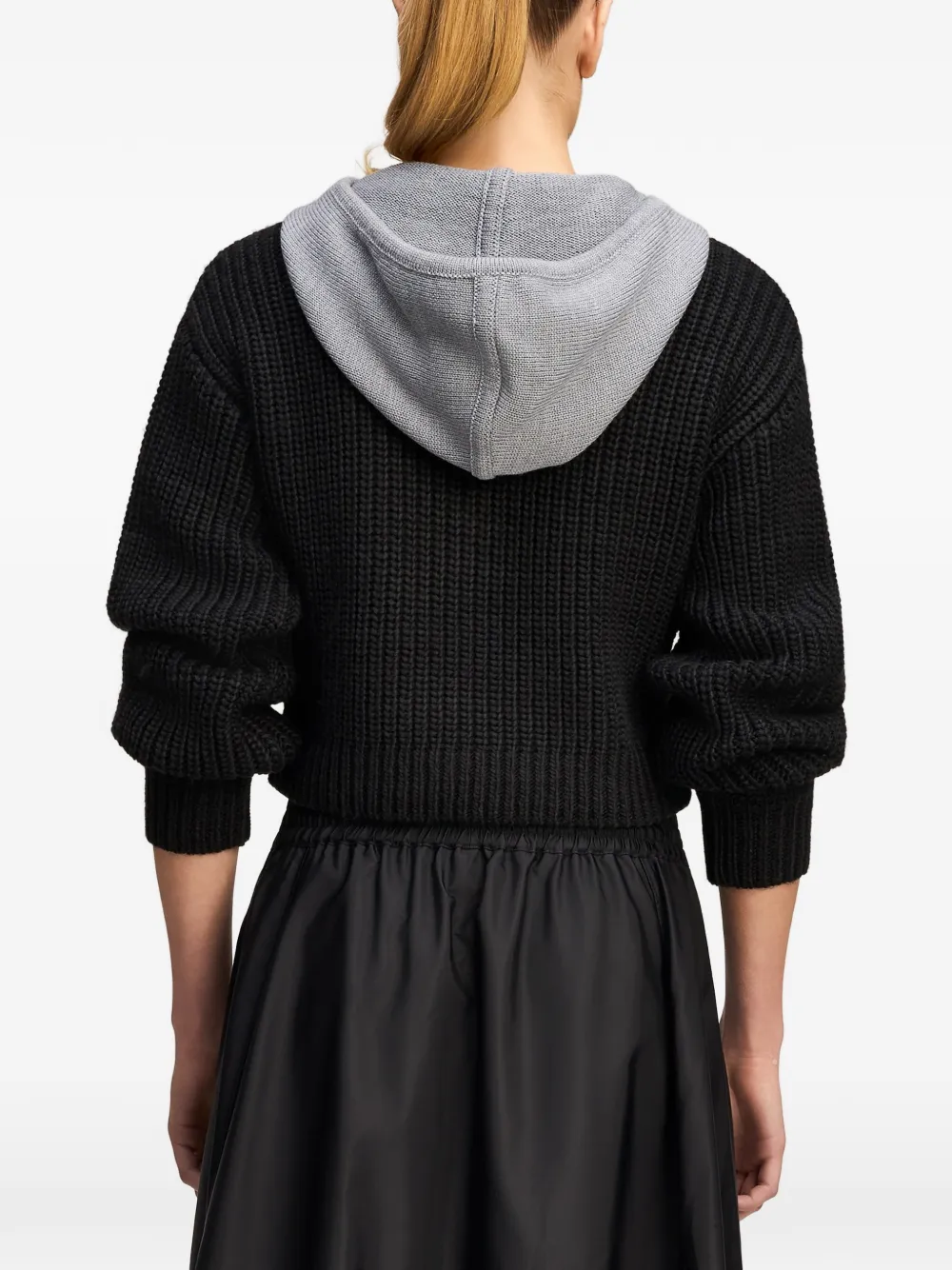 Cinq A Sept Deidre ribbed-knit layered-effect sweater Zwart