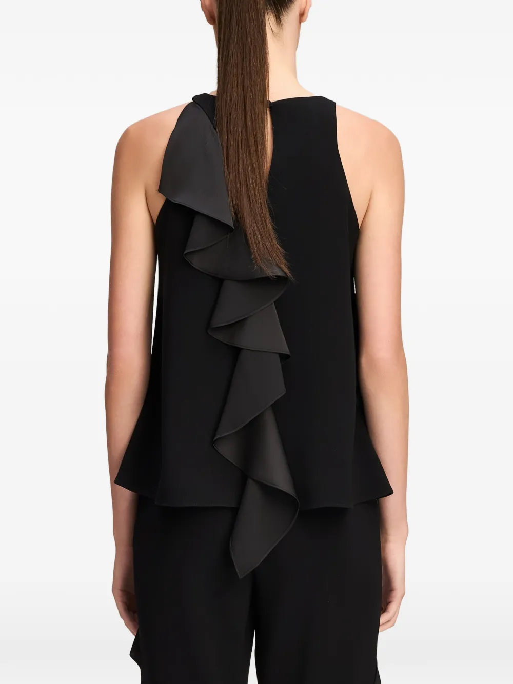 Cinq A Sept Vivia ruffled top Zwart