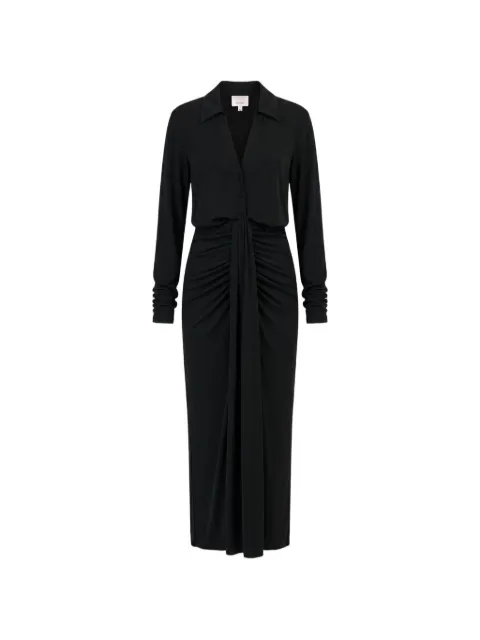 Cinq A Sept Seferina gathered long-sleeve maxi dress